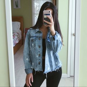 Pistola star embroidered denim jacket